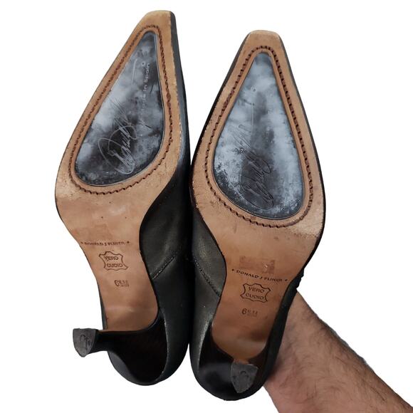 Donald J Pliner Women's Monica Taupe Pewter Metallic High Heel Booties Sz 6.5M - Picture 4 of 15